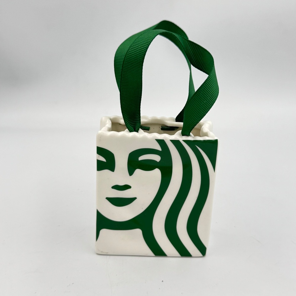Starbucks Ceramic‎ Mini Shopping Bag Green Siren Logo Ornament Decor 2019